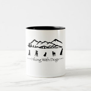 Wandern mit der HundeTasse Zweifarbige Tasse