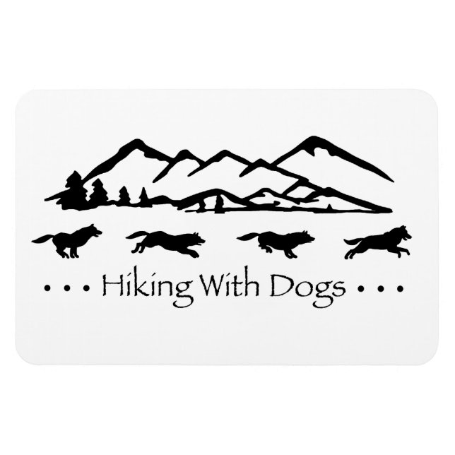 Wandern mit Hunden Flex Magnet-Husky Magnet (Horizontal)