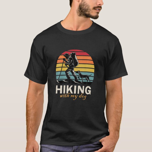 Wandern mit meinem Hund für Wanderfreunde im Vinta T-Shirt (Vorderseite)
