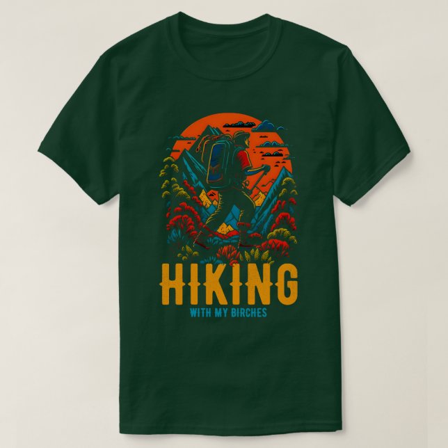 Wandern mit meinen Birken T-Shirt (Design vorne)