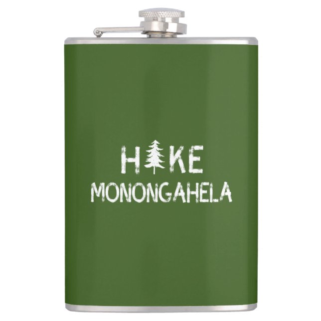 Wandern Monongahela West Virginia Tree Flachmann (Vorderseite)