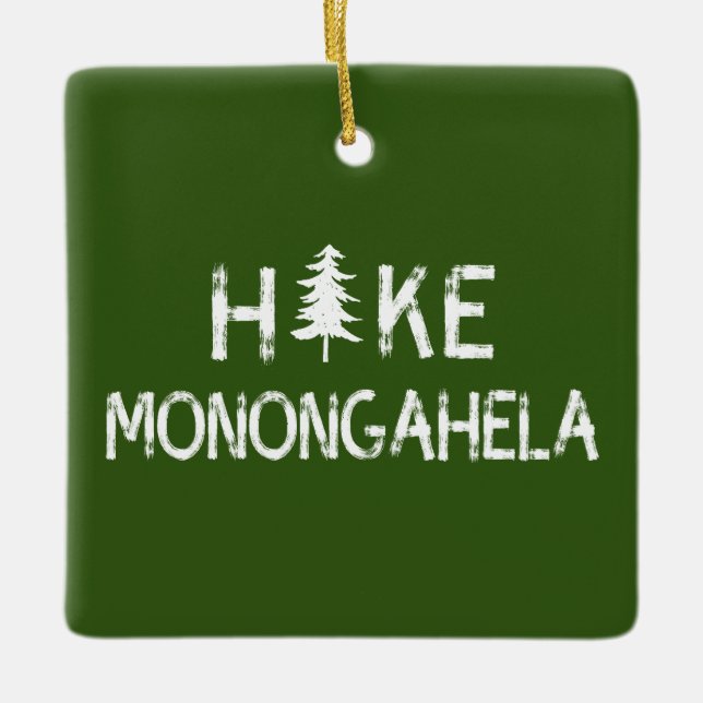 Wandern Monongahela West Virginia Tree Keramikornament (Vorderseite)