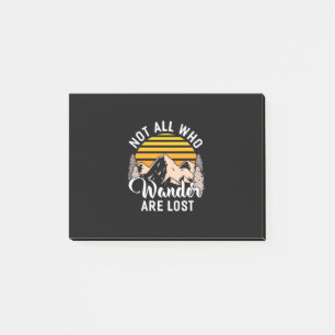 Wandern nicht alle, die wandern sind verloren post-it klebezettel