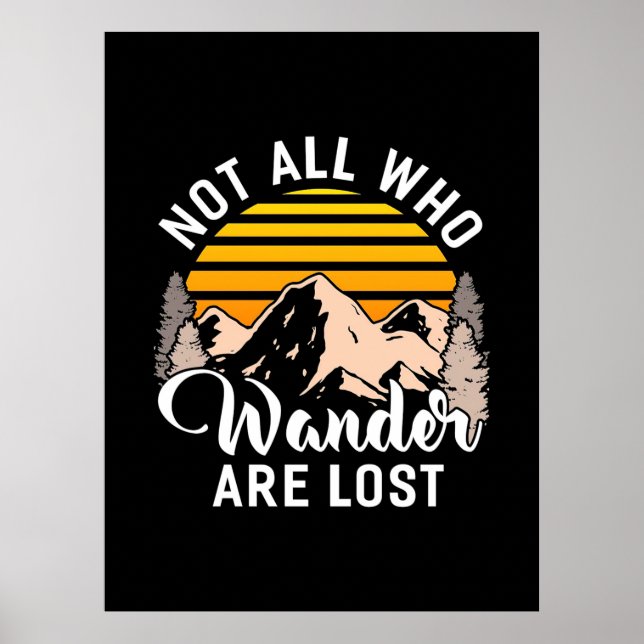Wandern nicht alle, die wandern sind verloren poster (Vorne)