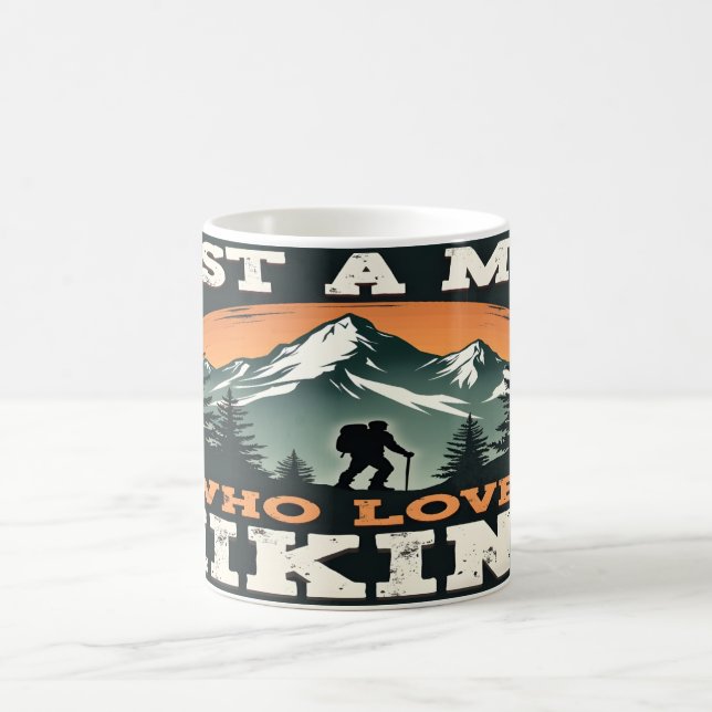 Wandern nur ein Mann, der Lieben Wandern Kaffeetasse (Mittel)