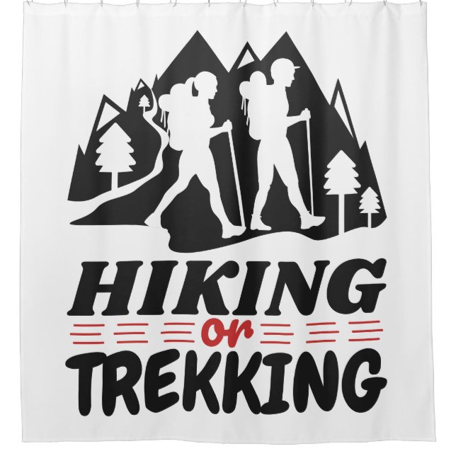 Wandern oder Trekking Duschvorhang (Vorderseite)