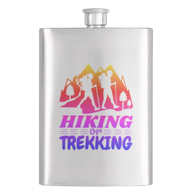 Wandern oder Trekking Flachmann (Vorderseite)