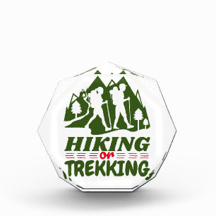 Wandern oder Trekking Fotoblock