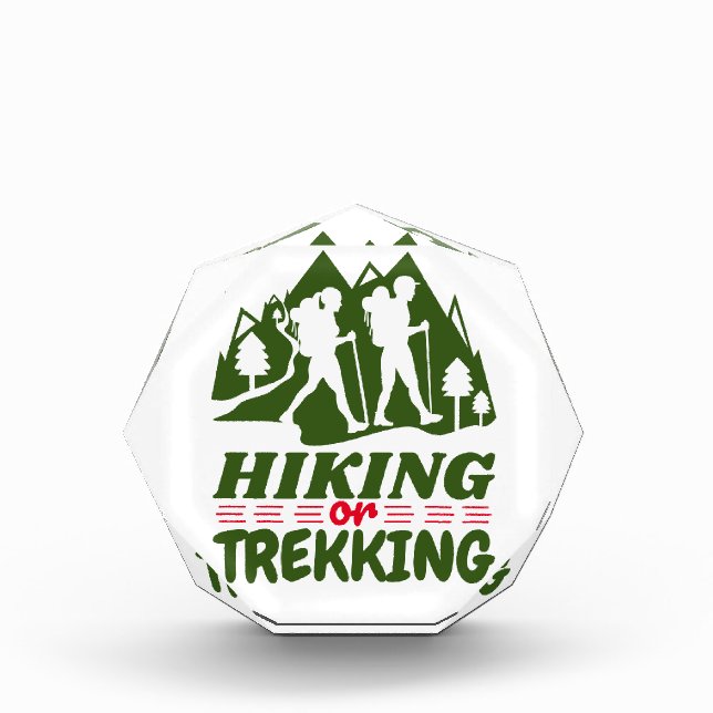 Wandern oder Trekking Fotoblock (Vorderseite)
