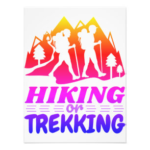 Wandern oder Trekking Fotodruck