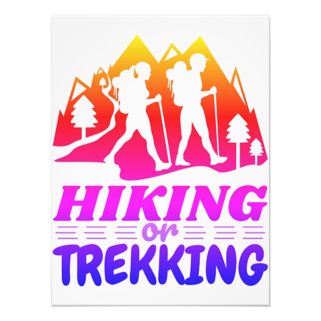 Wandern oder Trekking Fotodruck (Vorne)