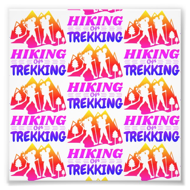Wandern oder Trekking Fotodruck (Vorne)