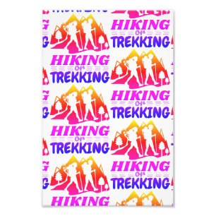 Wandern oder Trekking Fotodruck
