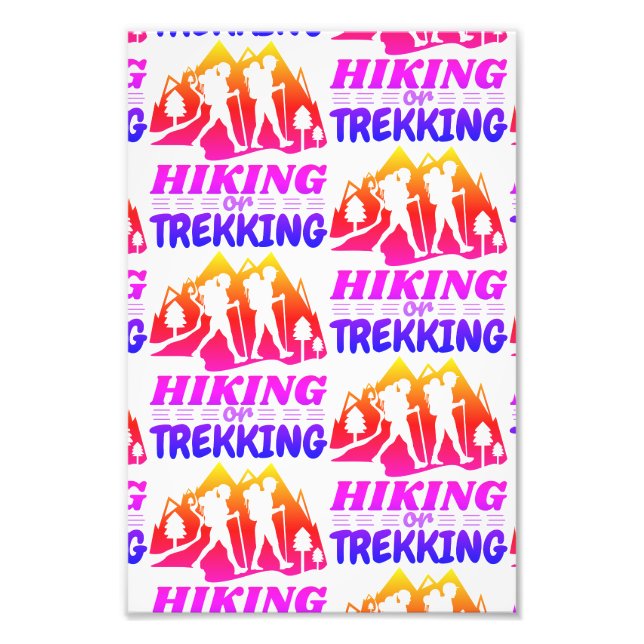 Wandern oder Trekking Fotodruck (Vorne)