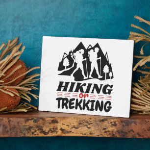 Wandern oder Trekking Fotoplatte