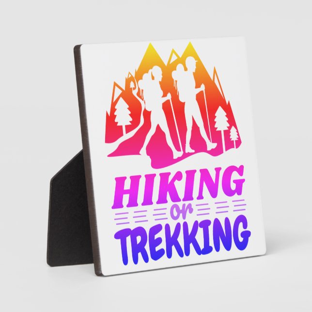 Wandern oder Trekking Fotoplatte (Vorderseite)