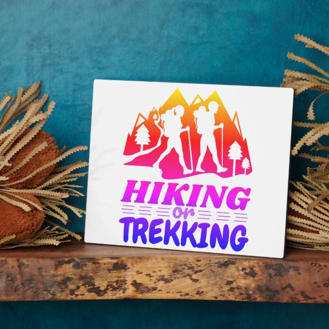 Wandern oder Trekking Fotoplatte (Seite)
