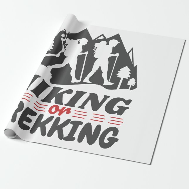 Wandern oder Trekking Geschenkpapier (Ungerollt)