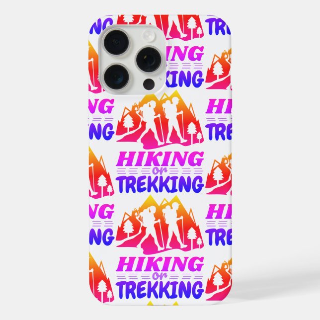 Wandern oder Trekking iPhone Hülle (Rückseite)