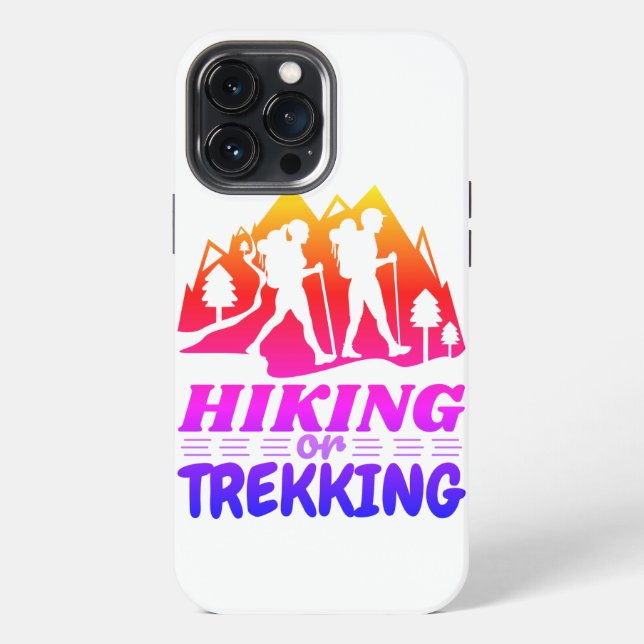 Wandern oder Trekking iPhone Hülle (Rückseite)