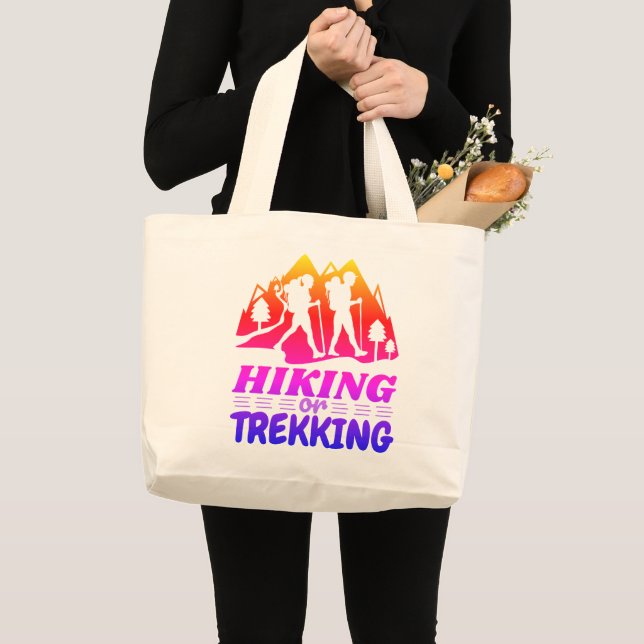 Wandern oder Trekking Jumbo Stoffbeutel (Vorderseite (Produkt))