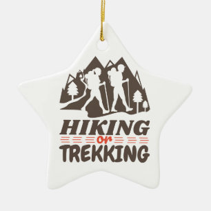 Wandern oder Trekking Keramik Ornament
