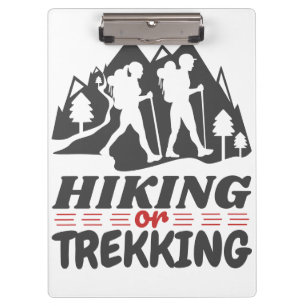 Wandern oder Trekking Klemmbrett