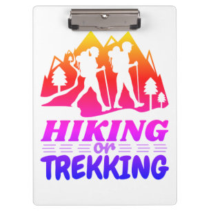 Wandern oder Trekking Klemmbrett