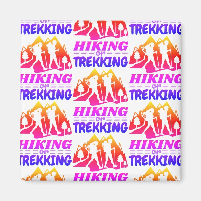Wandern oder Trekking Magnet (Vorne)