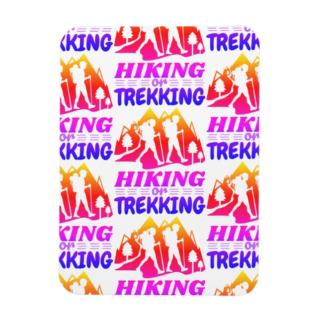 Wandern oder Trekking Magnet (Vertikal)