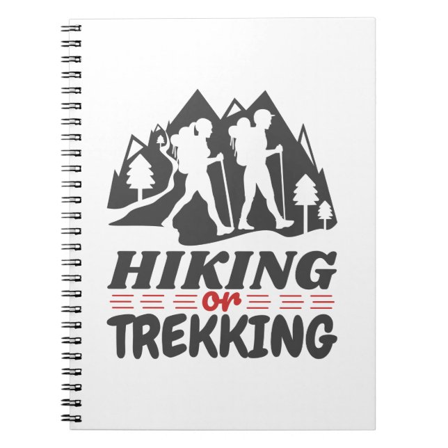 Wandern oder Trekking Notizblock (Vorderseite)