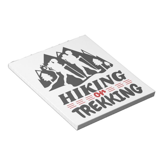 Wandern oder Trekking Notizblock (angewinkelt)