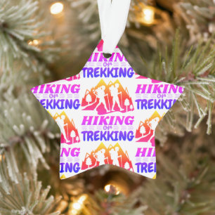Wandern oder Trekking Ornament