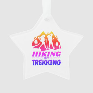 Wandern oder Trekking Ornament