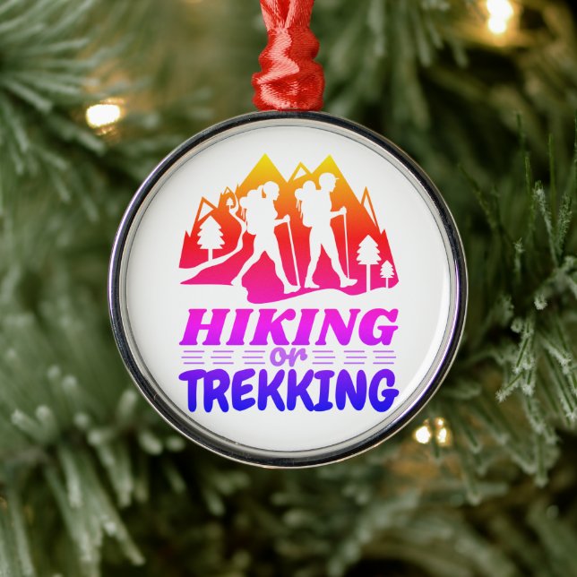 Wandern oder Trekking Ornament Aus Metall (Baum)