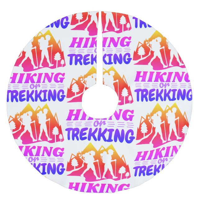 Wandern oder Trekking Polyester Weihnachtsbaumdecke (Vorderseite)