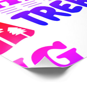 Wandern oder Trekking Poster