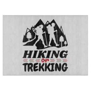 Wandern oder Trekking Schneidebrett