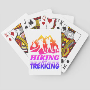 Wandern oder Trekking Spielkarten