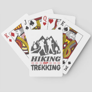 Wandern oder Trekking Spielkarten