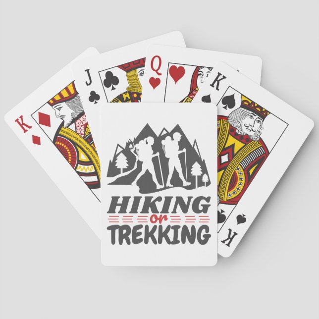 Wandern oder Trekking Spielkarten (Rückseite)