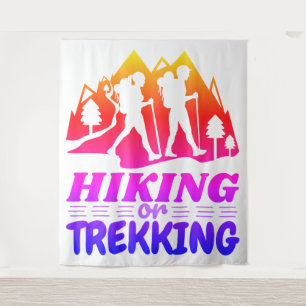 Wandern oder Trekking Wandteppich