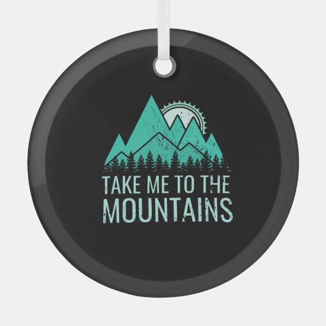 Wandern Ornament Aus Glas (Vorderseite)