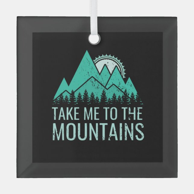 Wandern Ornament Aus Glas (Vorderseite)