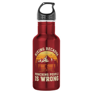 Wandern Outdoor Lustiger Wanderer Edelstahlflasche