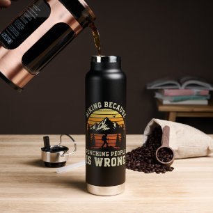 Wandern Outdoor Lustiger Wanderer Trinkflasche