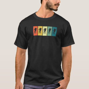 Wandern Retro Sonnenuntergang Wanderer Bergsteigen T-Shirt
