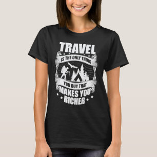 Wandern Rucksacktour Bergsteigen Camping Trekking T-Shirt