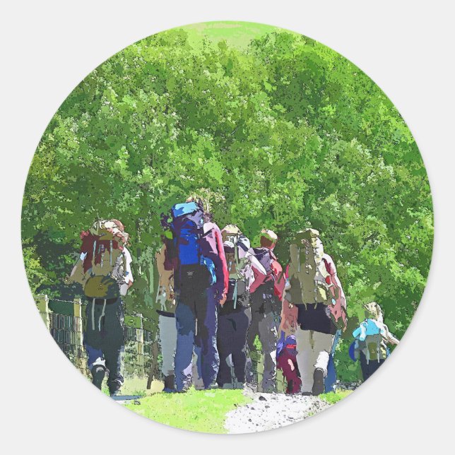 WANDERN RUNDER AUFKLEBER (Vorderseite)