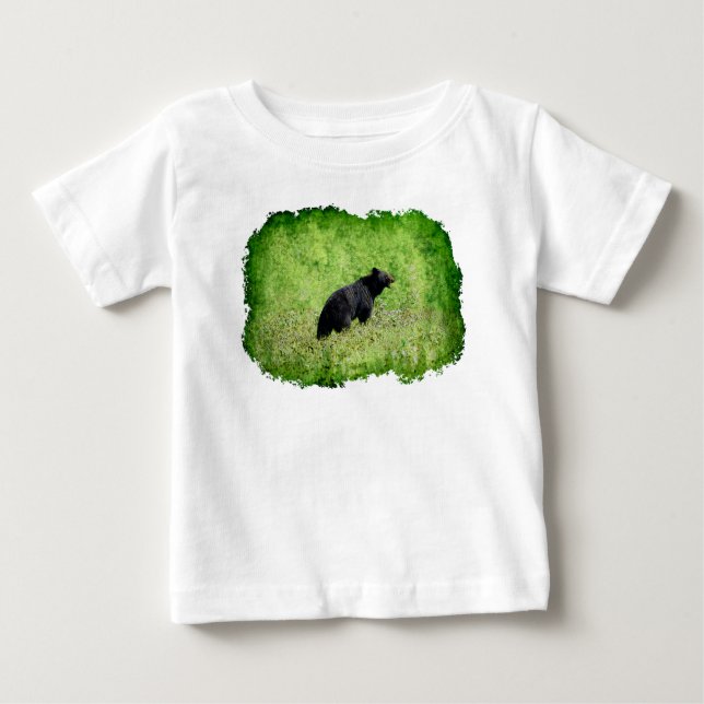 Wandern Schwarzer Bär Grunge Art Apparel Baby T-shirt (Vorderseite)